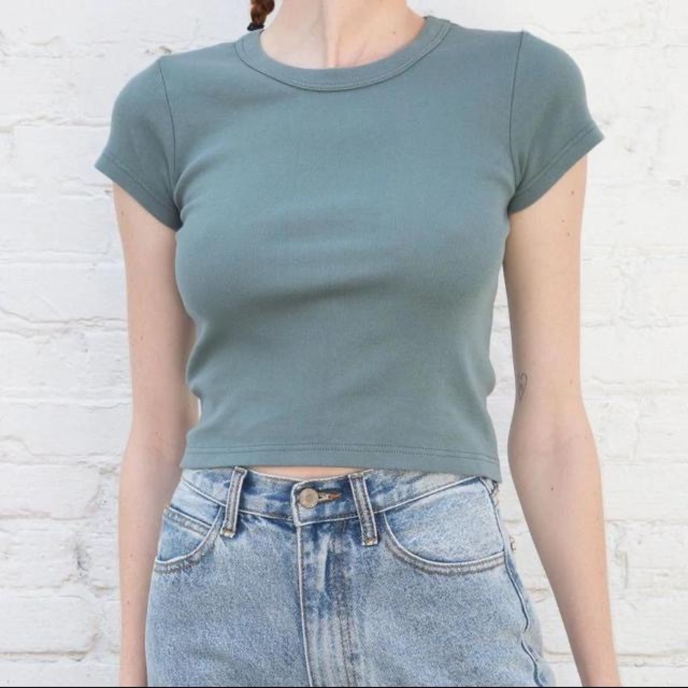 Brandy Melville green ashlyn top